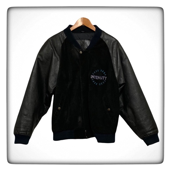 Code Zero Intensity Zip Up Leather Suede Jacket - Picture 1 of 10